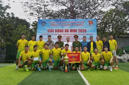 Tiểu đoàn Cảnh sát cơ động số 1 xuất sắc vô địch Giải bóng đá mini Phòng Cảnh sát cơ động năm 2026
