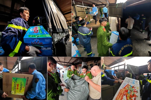 Thêm chuyến tàu nghĩa tình - "mệnh lệnh từ trái tim" người chiến sĩ Công an Thủ đô hướng về vùng lũ