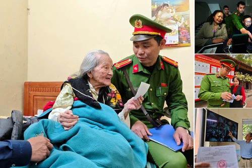 Tấm thẻ cử tri trên đôi tay cụ bà 96 tuổi và những bước chân tận tụy vì ngày hội lớn