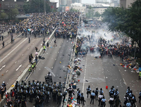 Hiện trường vụ bạo động lớn nhất ở Hong Kong 15 năm qua