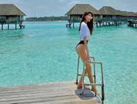 [ẢNH] Bộ ảnh đẹp như mơ của Hà Hồ - Kim Lý tại khu nghỉ dưỡng Maldives