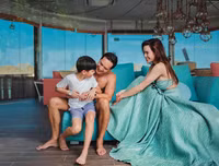 [ẢNH] Bộ ảnh đẹp như mơ của Hà Hồ - Kim Lý tại khu nghỉ dưỡng Maldives