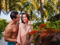 [ẢNH] Bộ ảnh đẹp như mơ của Hà Hồ - Kim Lý tại khu nghỉ dưỡng Maldives