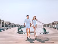 [ẢNH] Bộ ảnh đẹp như mơ của Hà Hồ - Kim Lý tại khu nghỉ dưỡng Maldives