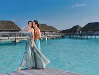 [ẢNH] Bộ ảnh đẹp như mơ của Hà Hồ - Kim Lý tại khu nghỉ dưỡng Maldives