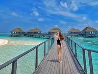 [ẢNH] Bộ ảnh đẹp như mơ của Hà Hồ - Kim Lý tại khu nghỉ dưỡng Maldives