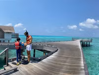 [ẢNH] Bộ ảnh đẹp như mơ của Hà Hồ - Kim Lý tại khu nghỉ dưỡng Maldives