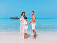 [ẢNH] Bộ ảnh đẹp như mơ của Hà Hồ - Kim Lý tại khu nghỉ dưỡng Maldives