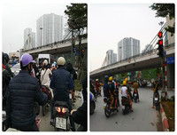 [Ảnh] Lạ trước hình ảnh so sánh Hà Nội trước và trong ngày nghỉ lễ