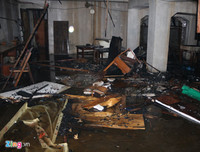 [ẢNH] Hiện trường vụ cháy Cung Văn hoá Lao động Hữu nghị Việt- Xô