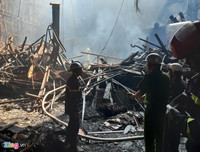 [ẢNH] Hiện trường vụ cháy Cung Văn hoá Lao động Hữu nghị Việt- Xô