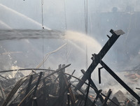 [ẢNH] Hiện trường vụ cháy Cung Văn hoá Lao động Hữu nghị Việt- Xô