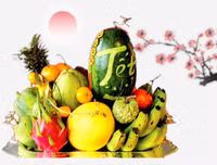 [ẢNH] Mâm ngũ quả ngày Tết 