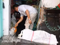 [ẢNH] TP.HCM: Triều cường dâng gây vỡ bờ bao, nước 