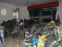 [ẢNH] Tổng vệ sinh các ký túc xá Sinh viên được trưng dụng làm khu cách ly tại Mỹ Đình II