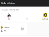 [ẢNH] Lịch thi đấu vòng 2 Bundesliga 2019-2020: Tân binh Koln 