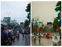 [Ảnh] Lạ trước hình ảnh so sánh Hà Nội trước và trong ngày nghỉ lễ