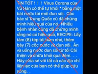 [ẢNH] Những thông tin sai lệch về các bài thuốc chữa Covid-19