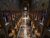 [ẢNH] Cảnh tượng đối lập bên trong nhà thờ Đức Bà Paris trước và sau vụ cháy