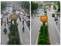 [Ảnh] Lạ trước hình ảnh so sánh Hà Nội trước và trong ngày nghỉ lễ