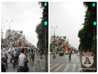 [Ảnh] Lạ trước hình ảnh so sánh Hà Nội trước và trong ngày nghỉ lễ