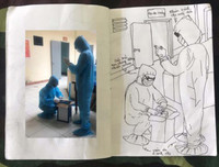 [ẢNH] Nhật ký bằng tranh về những ngày sống trong khu cách ly đầy xúc động của nữ du học sinh