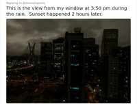 Cháy rừng Amazon: Bầu trời Brazil chìm trong khói tro, 3h chiều tối đen như giữa đêm