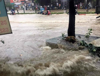 Thái Nguyên ngập lụt kỷ lục, ô tô 