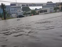 Thái Nguyên ngập lụt kỷ lục, ô tô 