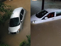 Thái Nguyên ngập lụt kỷ lục, ô tô 