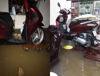 Thái Nguyên ngập lụt kỷ lục, ô tô 