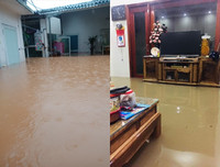 Thái Nguyên ngập lụt kỷ lục, ô tô 