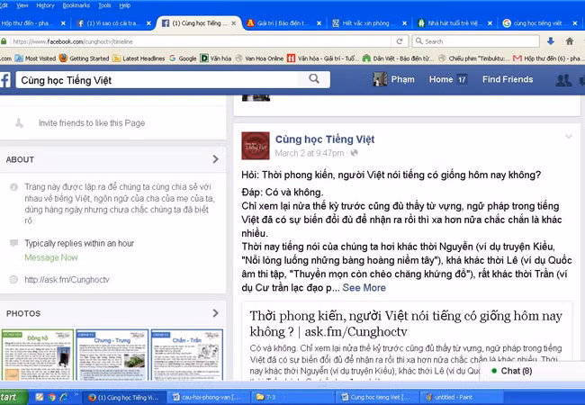 Sức hút của "Cùng học tiếng Việt" trên facebook ảnh 1