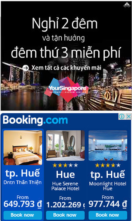 Đặt phòng khách sạn trực tuyến, đề phòng giá ảo ảnh 1