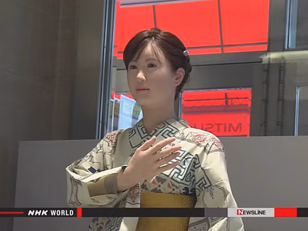 Robot chỉ dẫn bán hàng ảnh 1