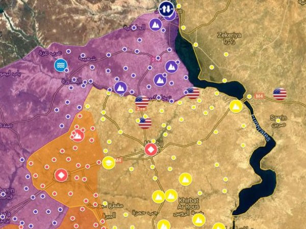 Bản đồ Manbij sau khi SAA và phiến quân huy động đến gần thành phố ảnh 1