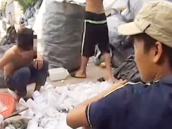 Chưa phát hiện chất độc hại trong hộp nhựa nghi làm từ chất thải y tế ảnh 1