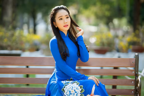 Cao An An khoe sắc với áo dài, chia sẻ ước mong đầu Xuân mới ảnh 1