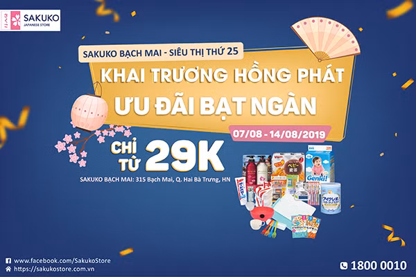 Khai trương siêu thị hàng Nhật nội địa Sakuko tại 315 Bạch Mai – ngàn ưu đãi ảnh 2