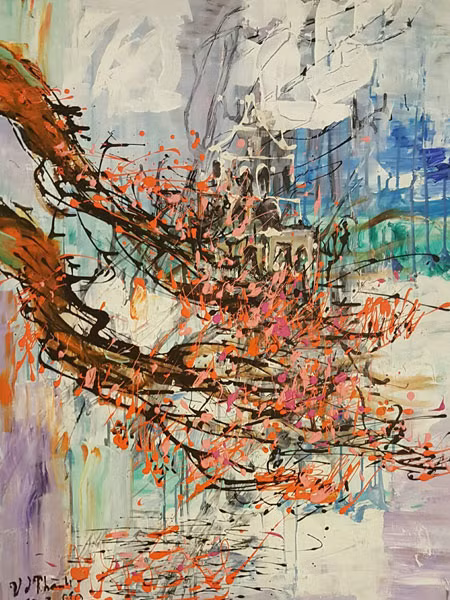 Khúc nhạc xuân... trong tranh Văn Dương Thành ảnh 2