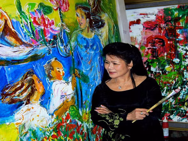 Khúc nhạc xuân... trong tranh Văn Dương Thành ảnh 1