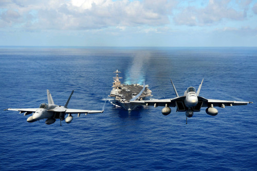Rời biển Đông, biên đội tàu sân bay của Mỹ đến Hàn Quốc tham gia tập trận ảnh 1