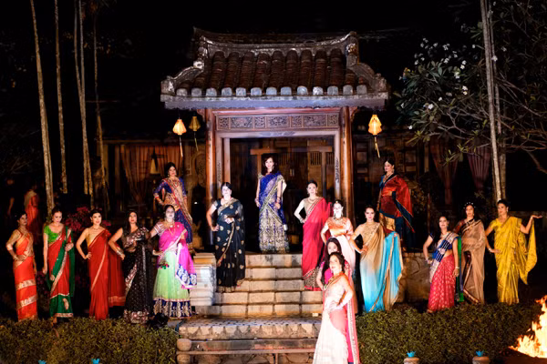 Hoa hậu Diệu Hoa diện váy Saree của Ấn Độ trẻ trung đi dự tiệc ảnh 7