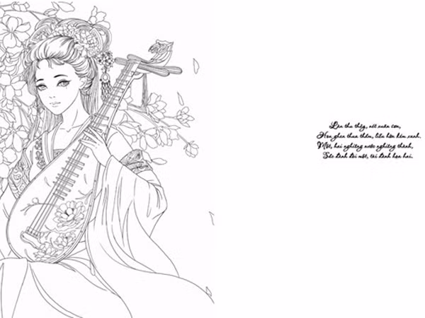 Truyện Kiều vào sách tô màu ảnh 1