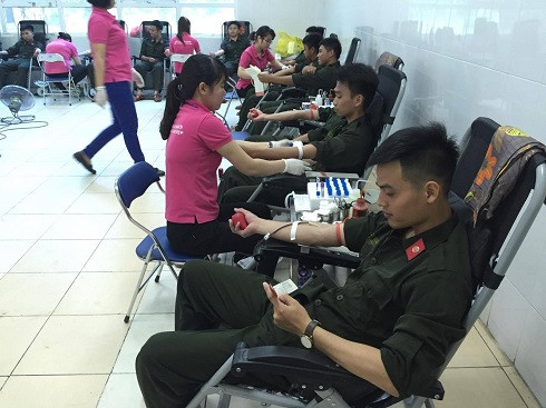 210 học viên Công an và đoàn viên hiến máu tình nguyện ảnh 6