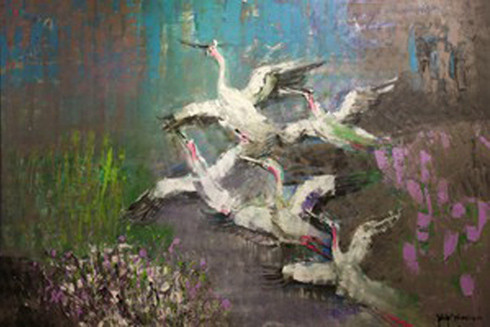 Họa sĩ Văn Dương Thành và khúc nhạc ngày xuân trong hội họa ảnh 1