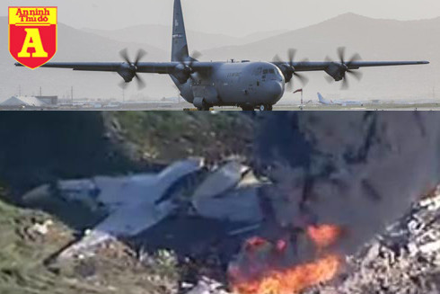 Hình ảnh hiện trường, vụ C-130 Mỹ chở 16 người đâm xuống mặt đất ảnh 1
