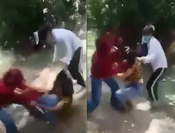 Xôn xao clip hai nữ sinh đánh bạn trong rừng ảnh 1
