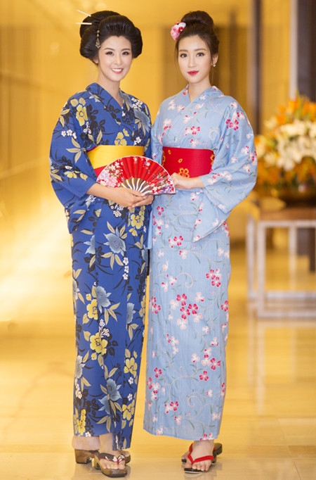 Hoa hậu Ngọc Hân diện kimono đọ sắc với "đàn em" ảnh 3 Hoa hậu Ngọc Hân diện kimono đọ sắc với "đàn em" ảnh 3