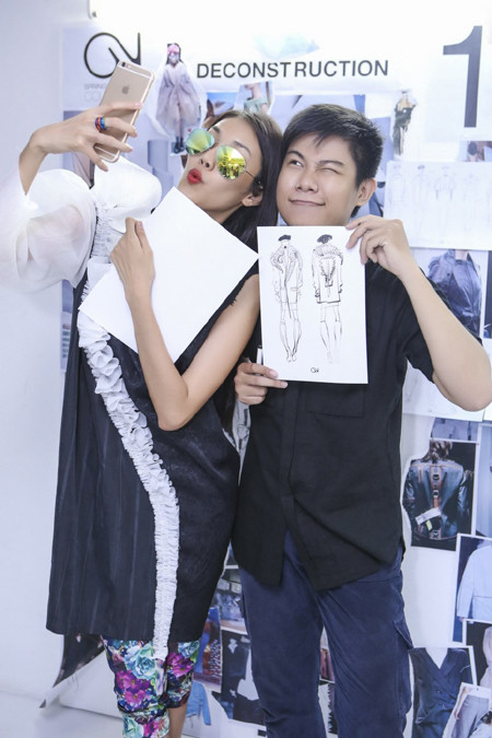 Lan Khuê "đội nắng" đi thử trang phục tham dự Vietnam International Fashion Week 2016 ảnh 8